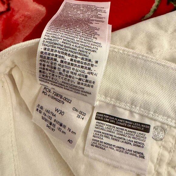 Levi’s High Rise Cutoff Denim Shorts Women’s Size 30 White Frayed Hem - Picture 10 of 10